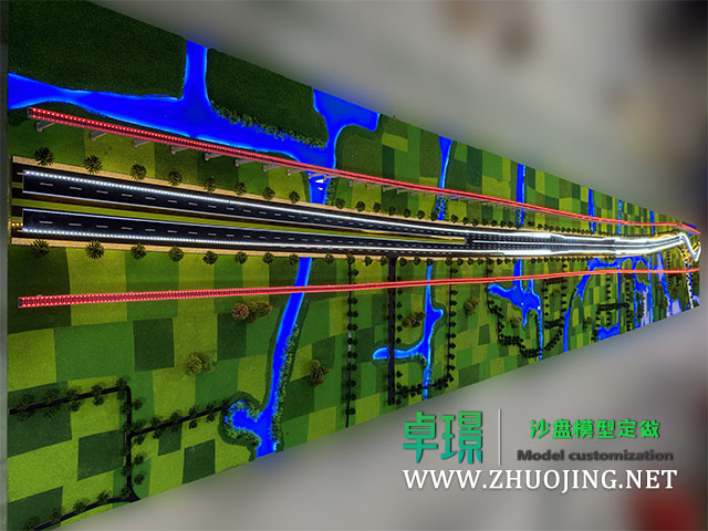 高速公路高架橋梁沙盤模型視頻