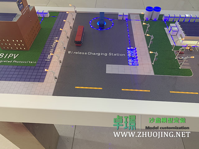 太陽(yáng)能充電停車場(chǎng)沙盤模型制作廠家案例